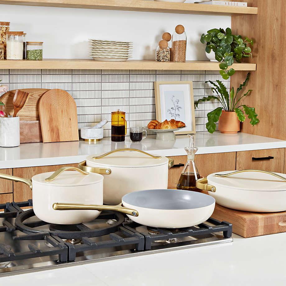 Utenzo Home Cream Supper Non-Stick Ceramic Fry Pan